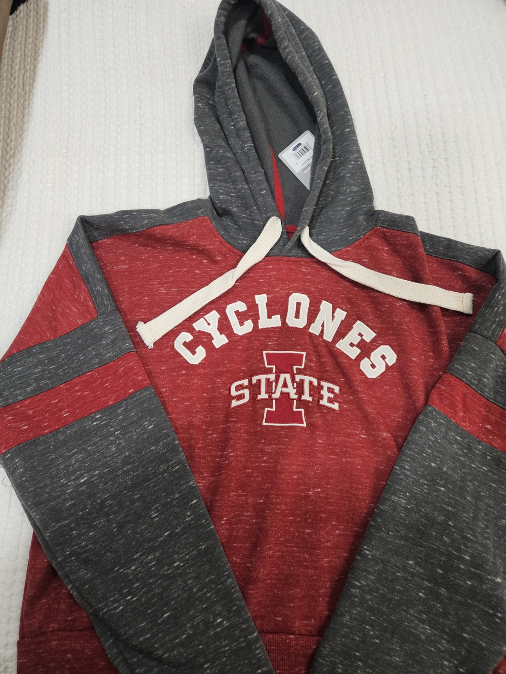 Iowa State Cyclones State Hooded Sweatshirt - Red & Charcoal